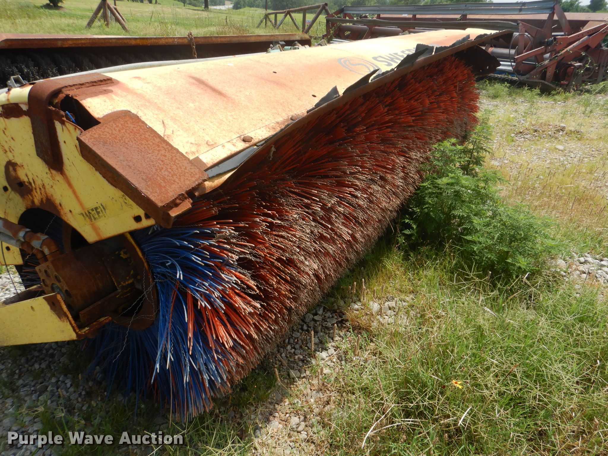 Sweepster angle broom in Arkoma, OK Item DG8709 sold Purple Wave