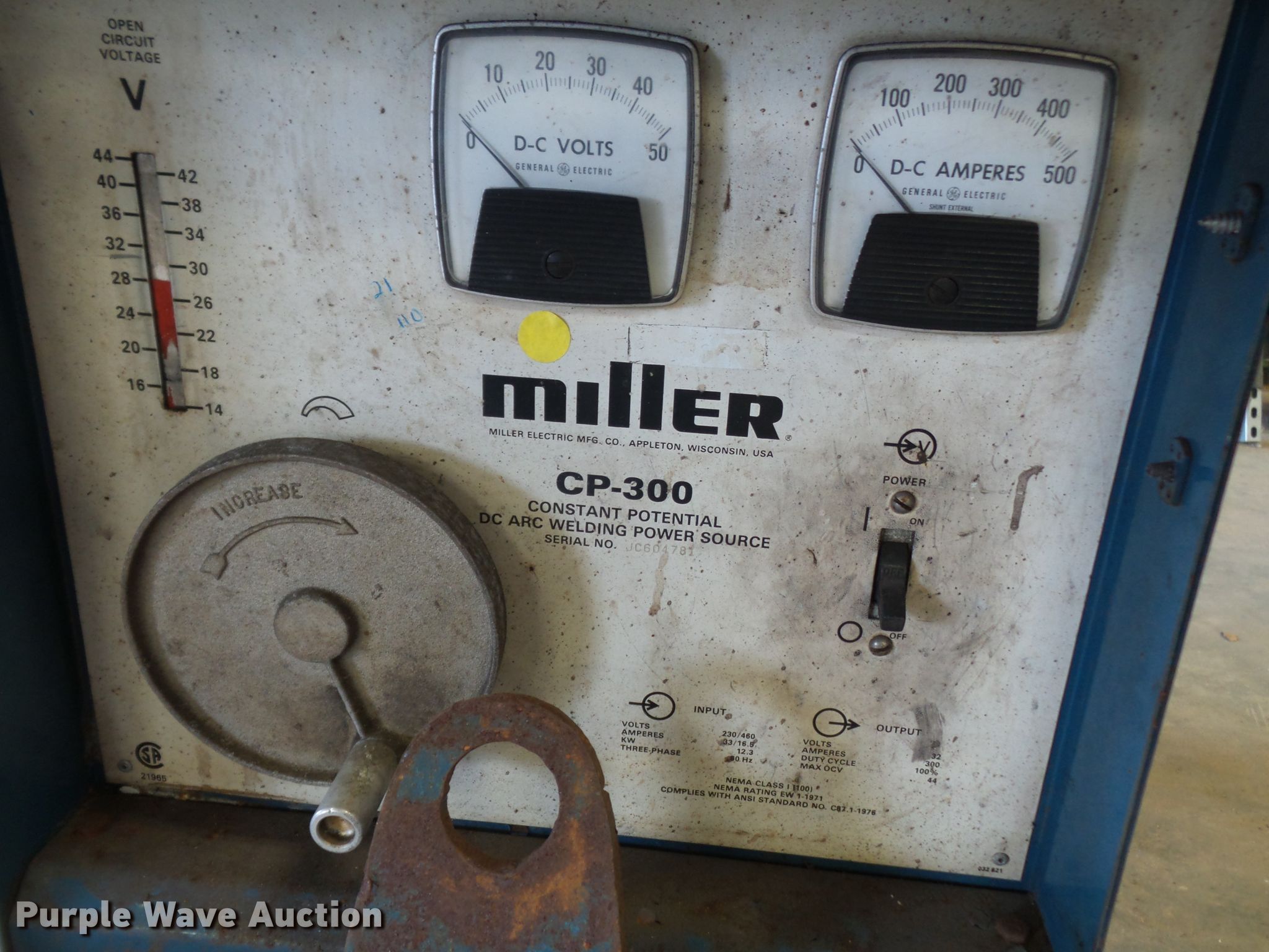 Miller CP300 welder in Park Hills, MO Item DH3809 sold Purple Wave