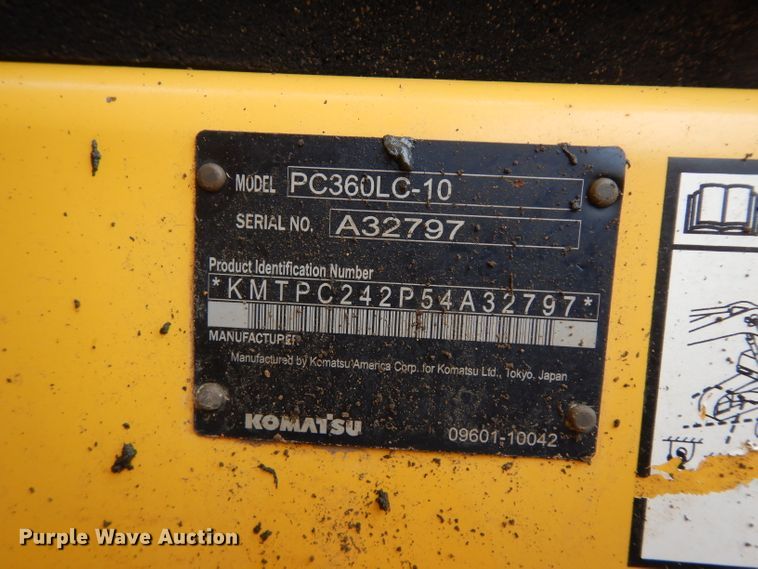 image for item DF4202 2013 Komatsu PC360LC-10  hydraulic excavator