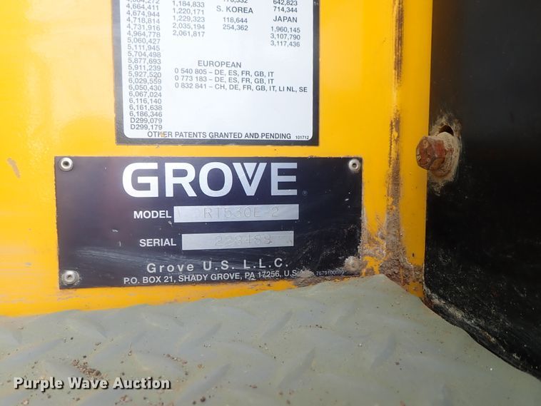 image for item DG2276 2008 Grove RT530E-2  crane