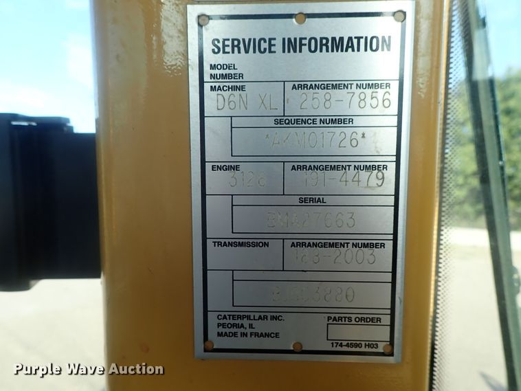 image for item DG2327 2005 Caterpillar D6N XL  dozer