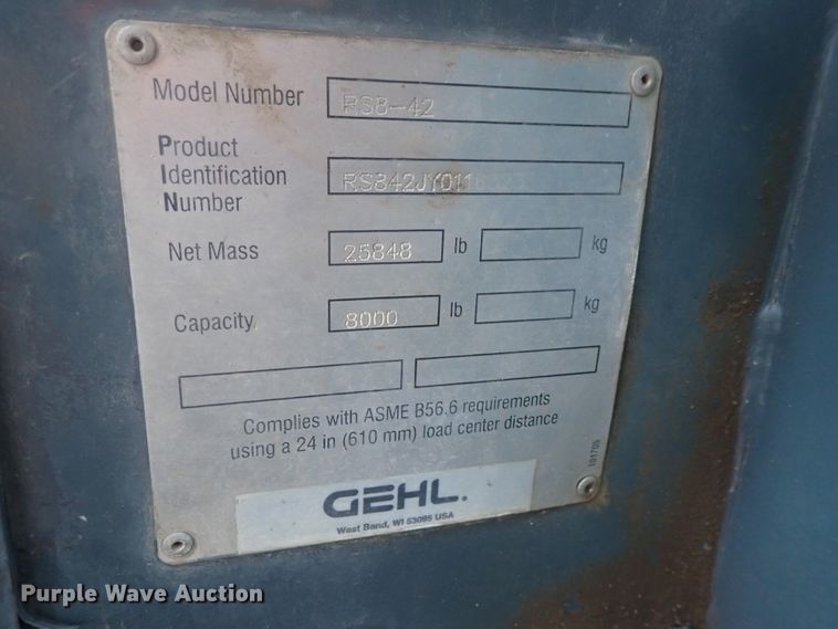 image for item DG2382 2007 Gehl RS8-42  telehandler