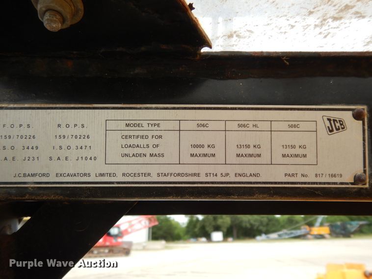 image for item DG6817 2008 JCB 506C HL  telehandler