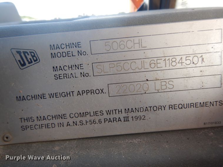 image for item DG6829 2006 JCB 506C HL  telehandler