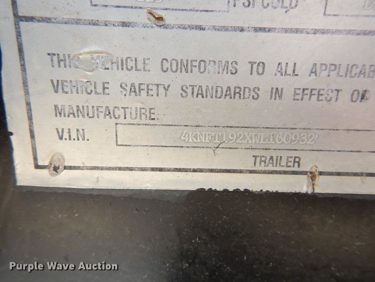 image for item DH2736 1998 Towmaster T40 equipment trailer