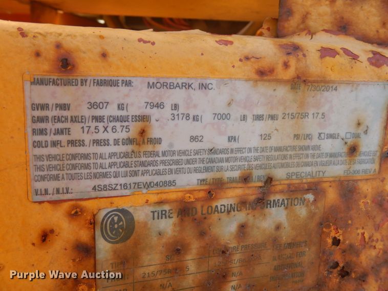 image for item DH6500 2014 Morbark M15RX wood chipper