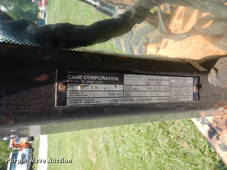 image for item DH7001 2002 Case 580 Super M  backhoe