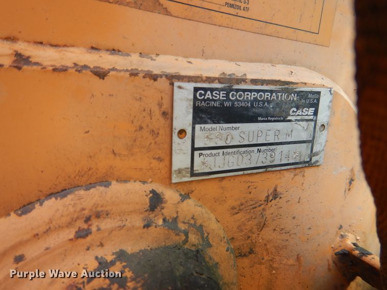 image for item DH7001 2002 Case 580 Super M  backhoe