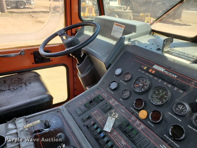 image for item DJ3145 1997 Elgin Pelican P  street sweeper