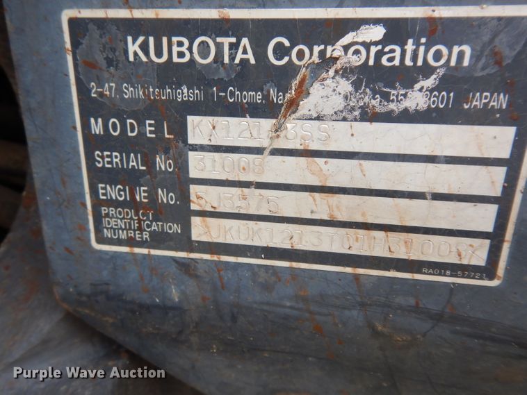 image for item DJ4263 2005 Kubota KX121-3  mini excavator