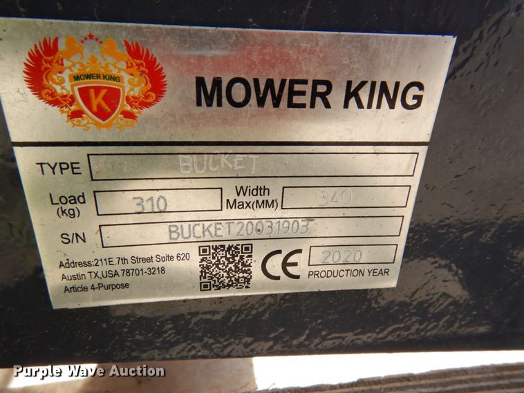 image for item DO9261 2020 Mower King 60"W grapple bucket