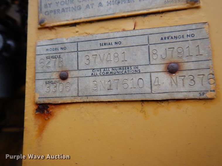 image for item FK9258 1975 Caterpillar 627B  conventional scraper