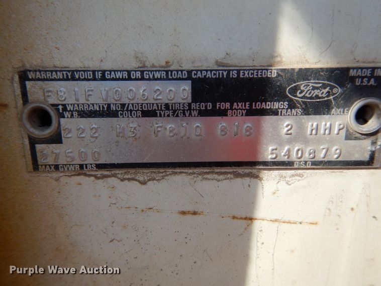 image for item GA9159 1977 Ford F800  crane truck