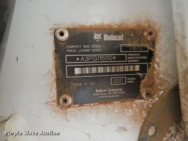 image for item GN9956 2011 Bobcat T870  tracked skid steer loader