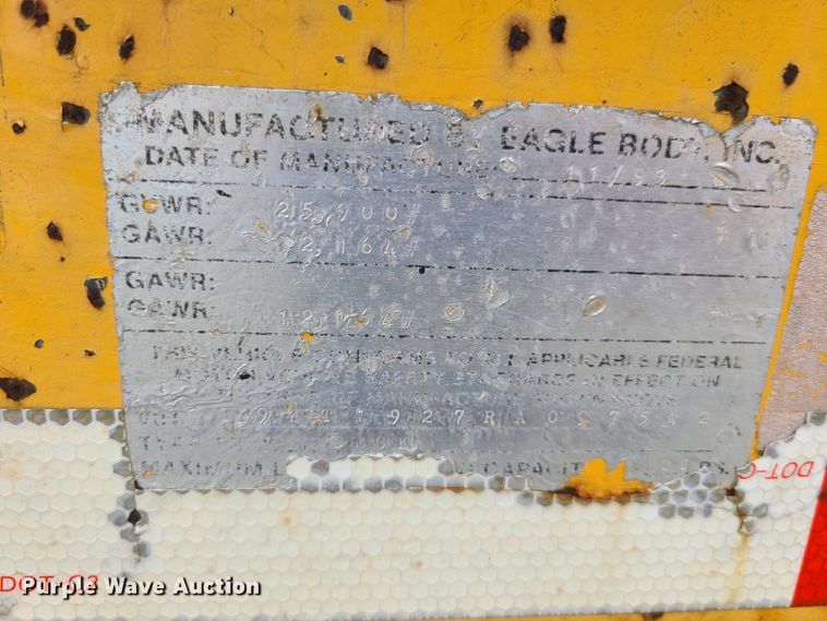 image for item GT9161 1993 Eagle Body equipment trailer