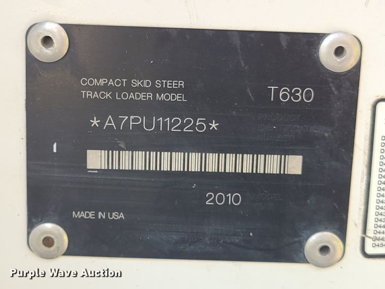 image for item GT9189 2010 Bobcat T630  tracked skid steer loader