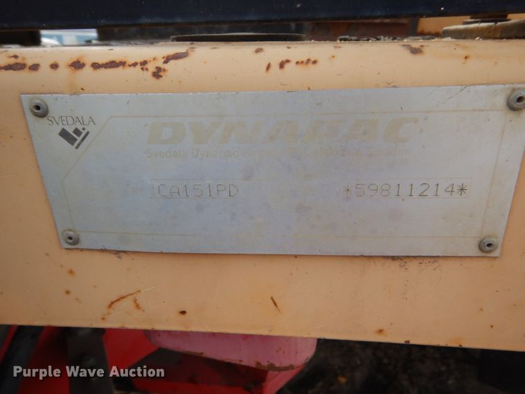 image for item GW9874 1996 Dynapac CA151 Series 15 single drum vibratory roller