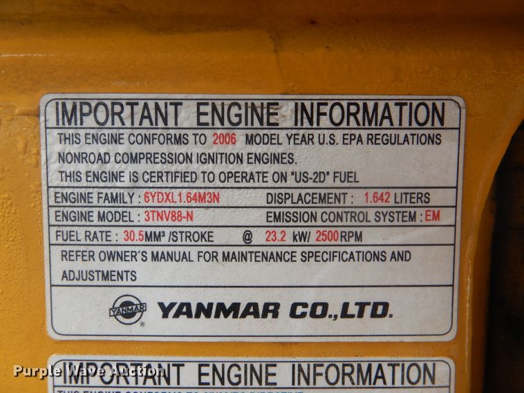 image for item GY9834 2007 John Deere 35D mini excavator