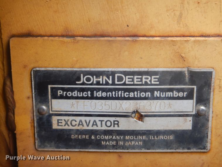 image for item GY9834 2007 John Deere 35D mini excavator