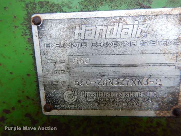 image for item DG4505 Handlair 560 pneumatic grain conveyor