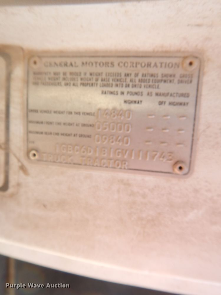 image for item DG7993 1986 Chevrolet C70 applicator truck