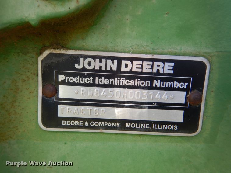image for item DI0274 1983 John Deere 8450  4WD tractor