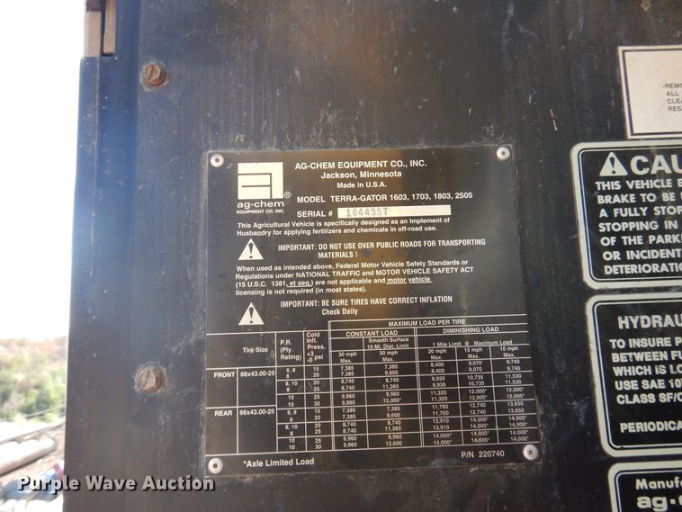 image for item HO9016 Ag-Chem TerraGator 1803 applicator