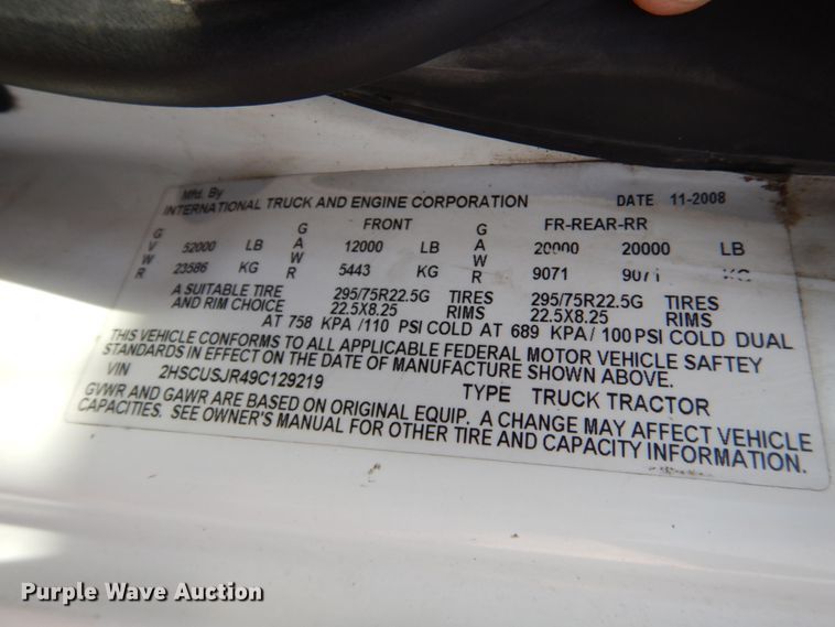 image for item DH6518 2009 International ProStar Premium  semi truck