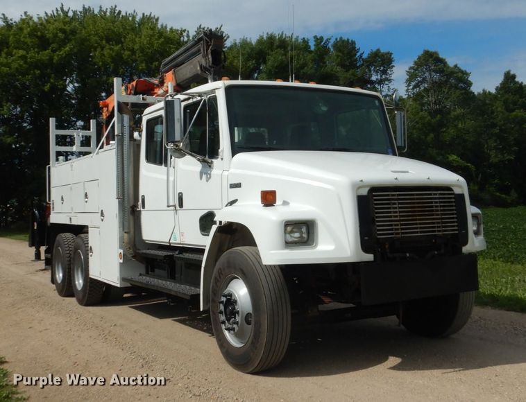 image for item FK9380 2004 Freightliner FL80  Crew Cab crane truck