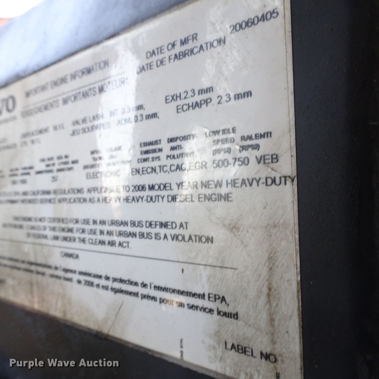 image for item HC9060 2007 Volvo VNL  semi truck