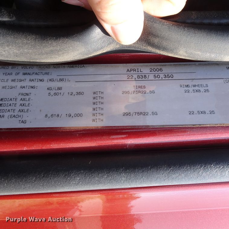 image for item HC9060 2007 Volvo VNL  semi truck