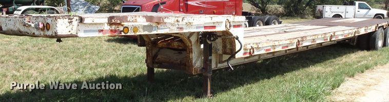 image for item HC9066 1977 Lufkin EXT-60 drop deck equipment trailer