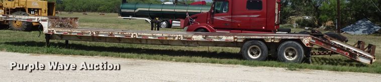 image for item HC9066 1977 Lufkin EXT-60 drop deck equipment trailer