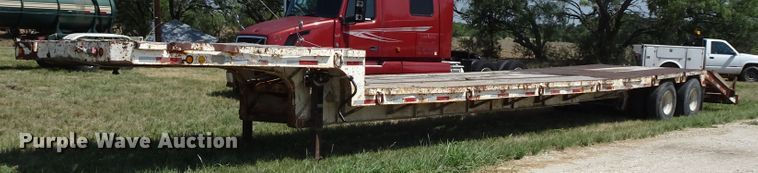 image for item HC9066 1977 Lufkin EXT-60 drop deck equipment trailer