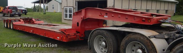 image for item HM9637 1994 Trail King TK100HDG-523 lowboy equipment trailer