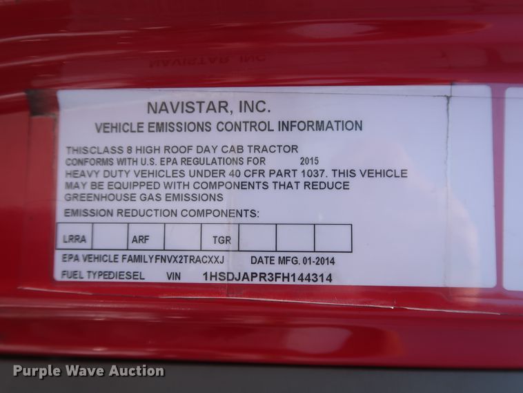 image for item HT9527 2014 International ProStar  semi truck