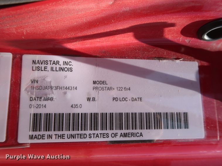 image for item HT9527 2014 International ProStar  semi truck