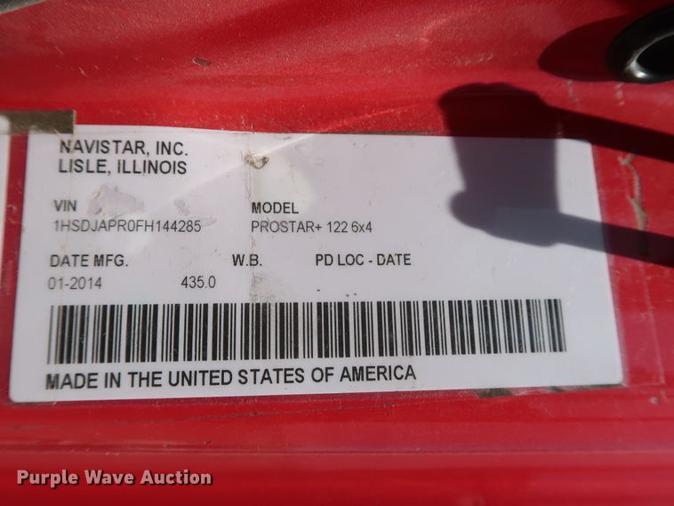 image for item HT9528 2015 International ProStar  semi truck