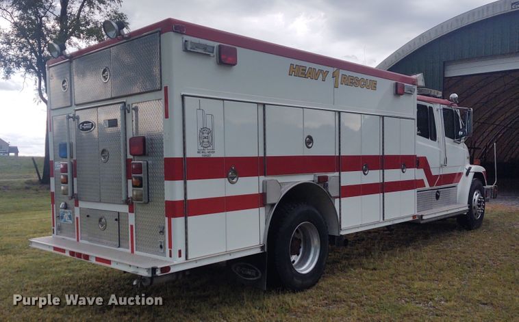 image for item DE7028 1996 Freightliner FL80  E-One heavy wet rescue fire truck