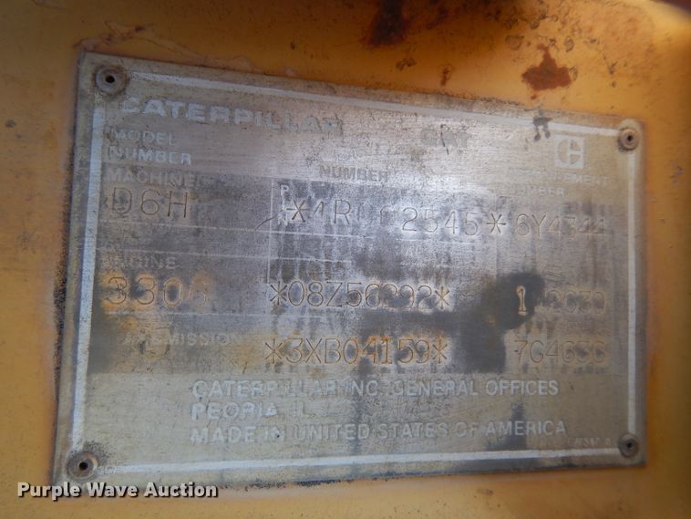 image for item DF4228 1990 Caterpillar D6H  dozer