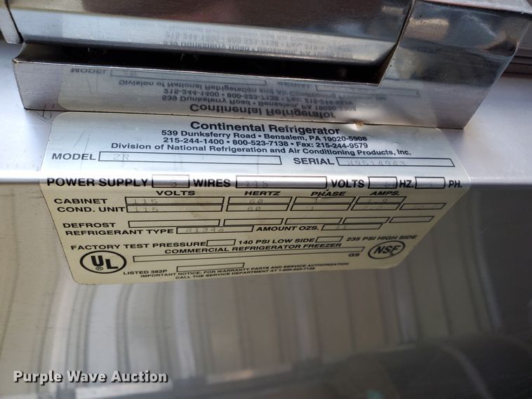 image for item DF7486 Continental 2R refrigerator