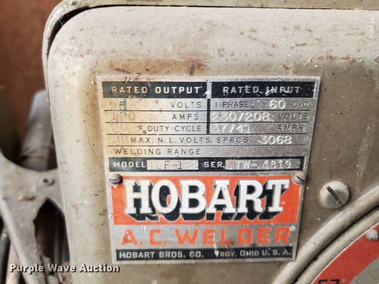 image for item DF7493 Hobart TLF-182 AC arc welder