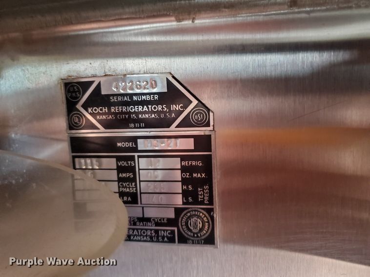 image for item DF7495 Koch M3-2T stainless steel refrigerator