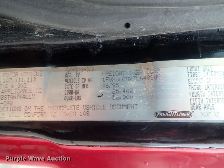 image for item DG2371 1996 Freightliner FL80 Pierce  fire truck