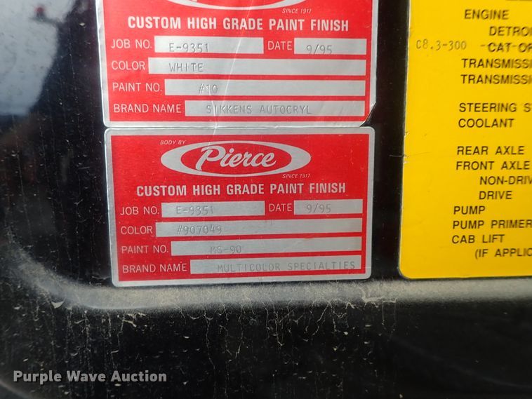 image for item DG2371 1996 Freightliner FL80 Pierce  fire truck