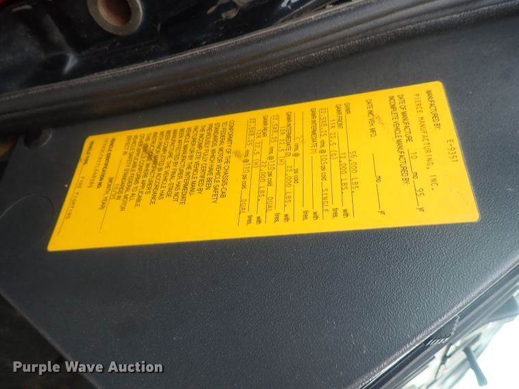 image for item DG2371 1996 Freightliner FL80 Pierce  fire truck