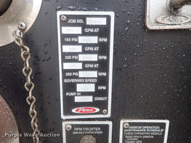 image for item DG2371 1996 Freightliner FL80 Pierce  fire truck