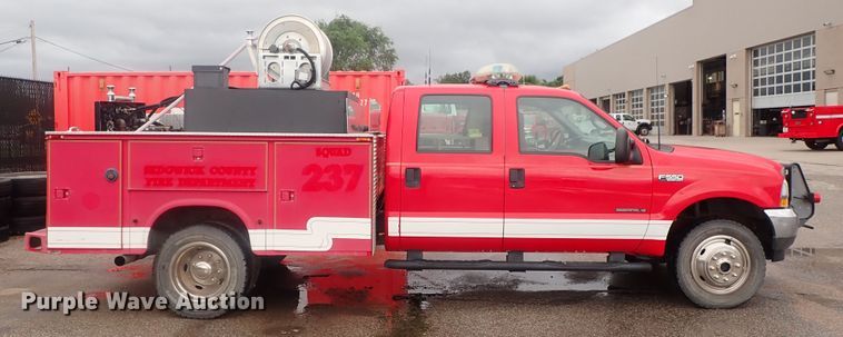 image for item DG2373 2002 Ford F550  Crew Cab brush fire truck