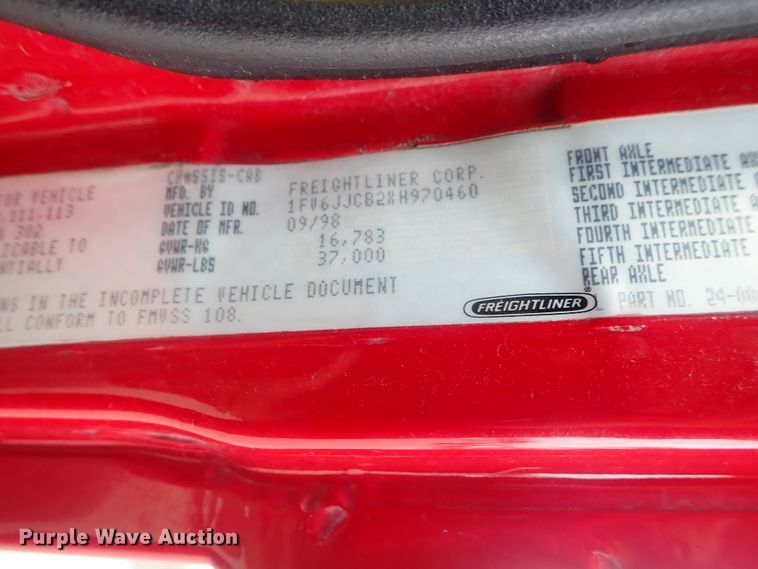 image for item DG2375 1999 Freightliner FL80  fire truck