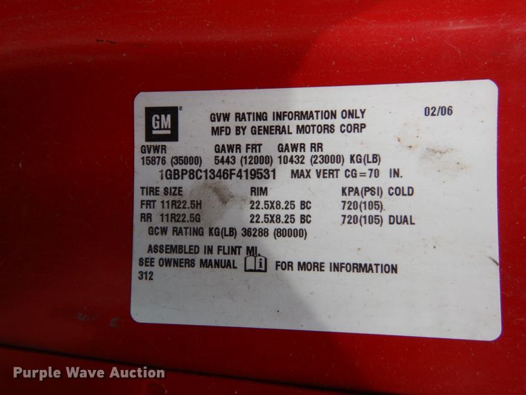 image for item DH5137 2006 Chevrolet C8500  recycling truck